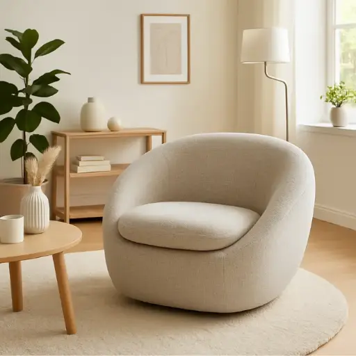Fauteuil "Smith" noisette