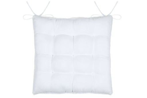 Galette de chaise asgard blanc 40x40x5