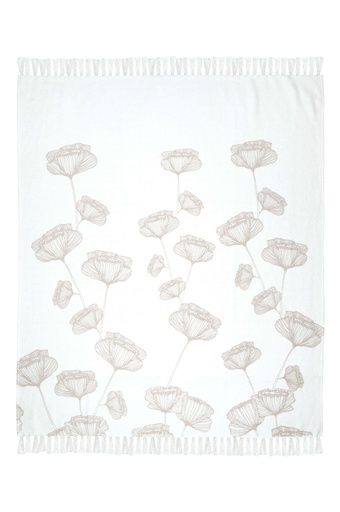 Plaid oriana naturel 125x150