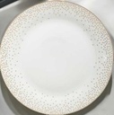 Assiette  plate jeanne or d27cm