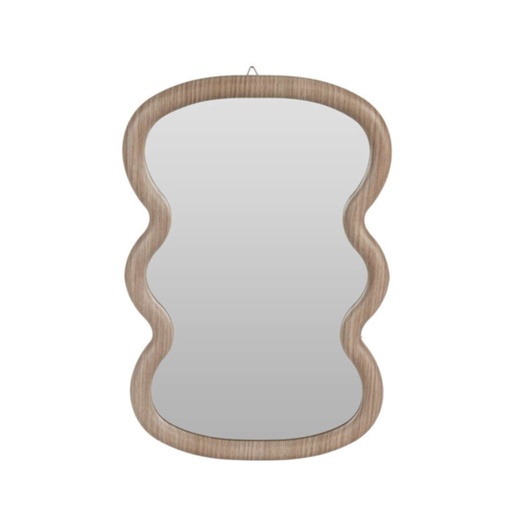 Miroir contour bois 40 cm modèle 3
