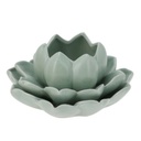 Porte-bougie lotus 12x13cm vert