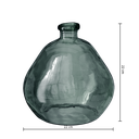 Vase verre recyclage rond uly kaki h23