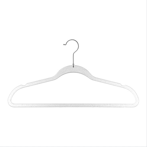 Cintres plastique paillettes x8 argent  