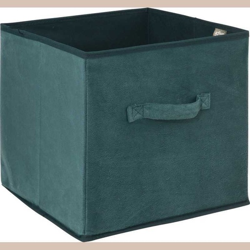 Boite rangement 31x31 velours bleu