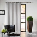 Rideau a oeillets 140 x 240 cm occultant uni mezzo gris