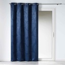 Rao 140 x 240 cm occultant velours frappe tropicaline indigo
