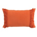 Coussin dehous. compr. franges 30 x 50 cm coton salma orange