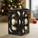 Boules beige-doré 12 x 6 cm brillant 