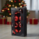 Boules verre brillant - ROUGE