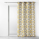 Rideau a oeillets 140 x 260 cm polyester imprime palpito jaune/blanc