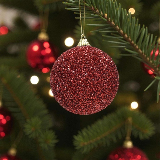 Boule mousse paillettes, pois blancs