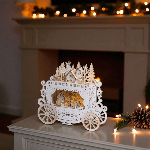 Carrosse en bois lumineux