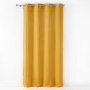Rideau a pattes 135 x 240 cm gaze de coton uni angelia jaune