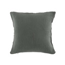 Coussin dehoussable compresse 40 x 40 cm gaze de coton uni angelia anthracite