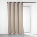 Rideau a oeillets 140 x 260 cm 100% occultant/chambray uni crepuscule lin