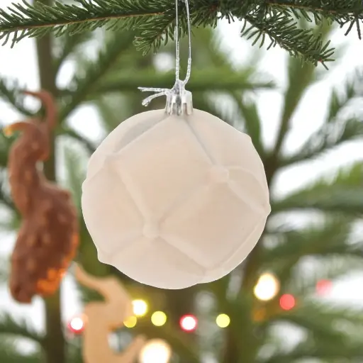 Boule de noël 80mm flock 1