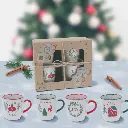 Mug 200ml set/4 4ass noel