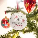 Boule noël etoile blanc