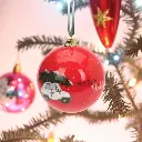 Boule noël voiture rouge