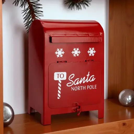 Boîte lettres noël rouge santa north pole