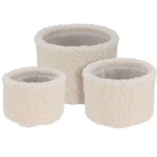  Panier rond 'teddy'blanc-mm