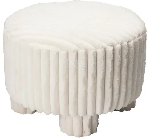 Tabouret 40x29cm blanc cassé - Carton