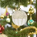 Boule de noël 8cm verre  1