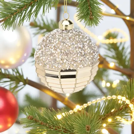 Boule de noël 8cm verre  2