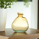 Vase verre 14x16cm  ambrée