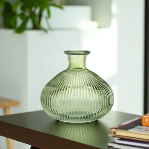 Vase en verre 125mm vert