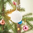 Boule noel imit. four.8cm blan