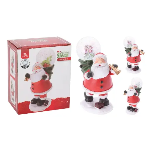 Boule eau polyresin/verre 13cm