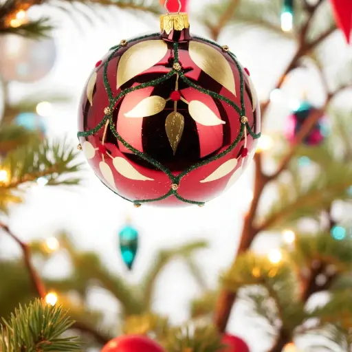 Boule de noël rouge