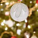 Boule de noël verre 80mm transparent