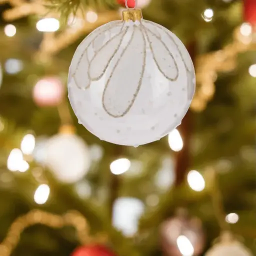 Boule de noël verre 80mm transparent