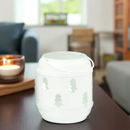 Lanterne à réchaud blanc sapin 85mm 