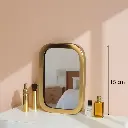 Miroir métal bord d'or  rectangle