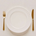 Assiette émail 44cm blanc