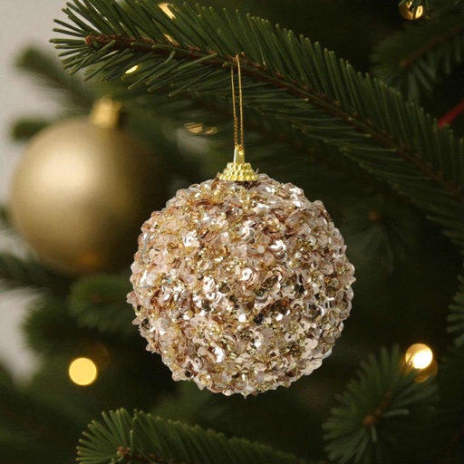 Boule de noël 80mm  doré