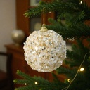 Boule de noël 80mm blanc