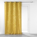 Rideau a oeillets 140 x 260 cm polyester imprime metallise belflor jaune/or