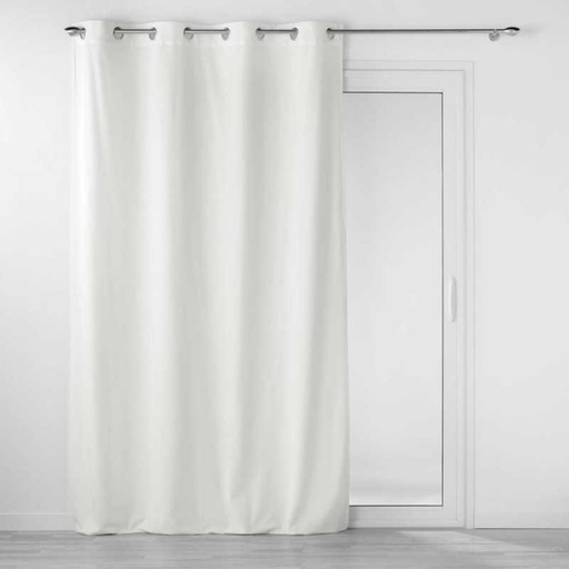 Rideau a oeillets 140 x 260 cm velours relief velouriane blanc