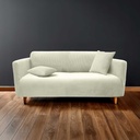 Housse de canape 180 - 230 cm polyester gaufre uni extens. sacha blanc