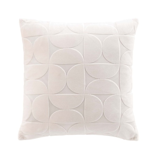 Housse de coussin +encart 40 x 40 cm velours devore curly
