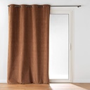 Rideau a oeillets 140 x 260 cm 100% occultant/velours relief olympe camel