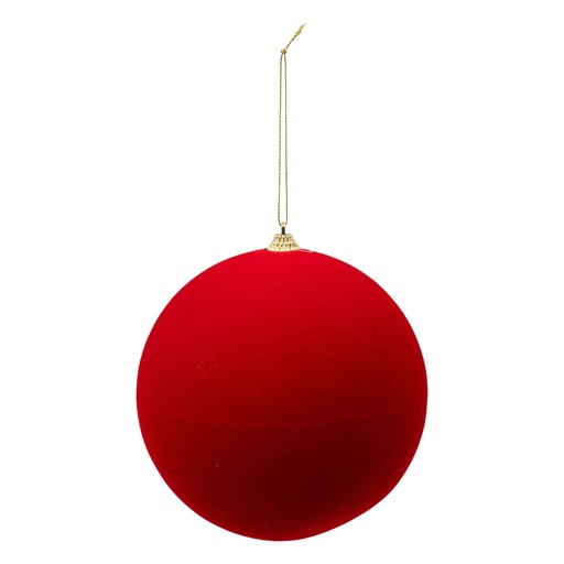 Boule de noël peluche maxi rouge 150mm
