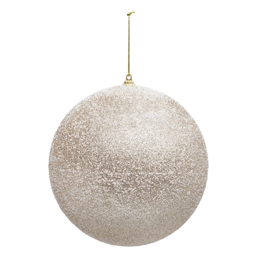 Boule de noël blanc maxi neige brillant150mm