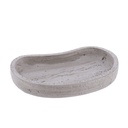 Porte savon en polyresine effet beton - gris