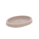 Porte savon polyresine effet sable - naturel